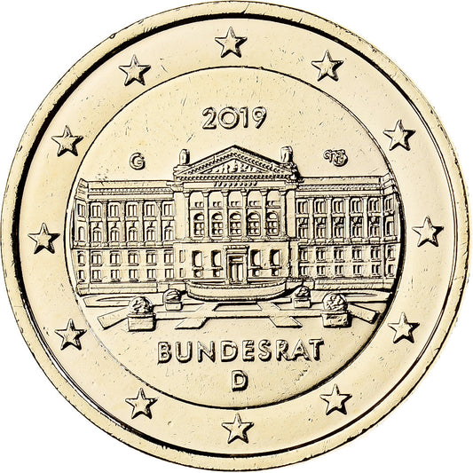 Nemecko, 
  
  2 eurá, 
  
  Fantasieprägung .Dorée