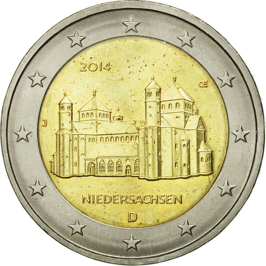 Nemecko,
 
 2 eurá,
 
 Kirche Saint-Michel