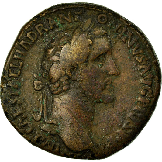 Antoninus Pius,
 
 sestertius,
 
 Meď